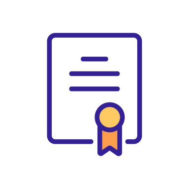 Seal ikon vektörlü şampiyonluk sertifikası. Mühür işareti olan şampiyonluk sertifikası. renk sembolü çizimi