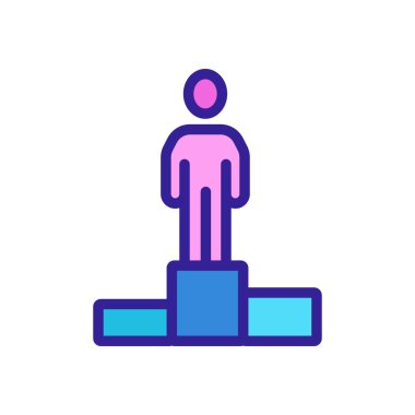 Birincilik ödülü ikon vektörü. Birincilik işareti. renk sembolü çizimi