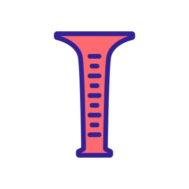 Barmen bardak ikon vektörünü ölçüyor. Barmen ölçü tablosu. renk sembolü çizimi