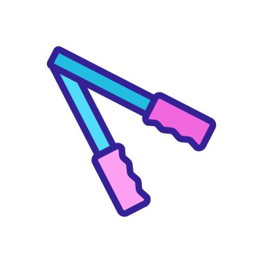 Yemek ve buz maşası ikon vektörü. Yemek ve buz maşası imzası. renk sembolü çizimi