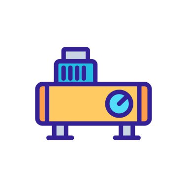 piston yağı dolu kompresör simgesi vektörü. piston yağı dolu kompresör işareti. renk sembolü çizimi