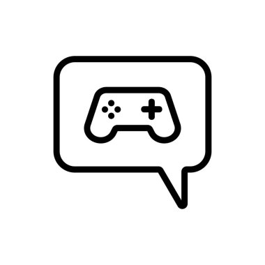 Video oyun konsolu ve oyun ikonu vektörü düşündüm. Oyun konsolu ve oyun işareti düşündüm. izole edilmiş sınır sembolü çizimi