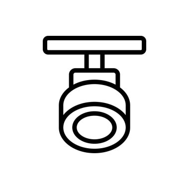 Tiyatro ışığı ikon vektörü. Tiyatro ışığı tabelası. izole edilmiş sınır sembolü çizimi