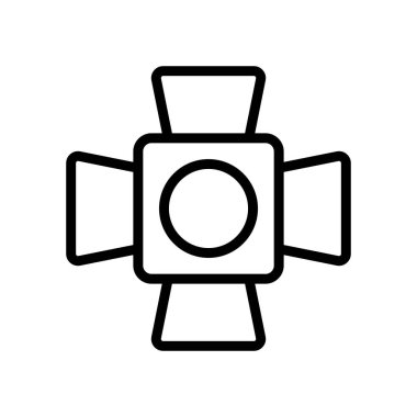 Profesyonel spot ışığı ikon vektörü. Profesyonel spot ışığı işareti. izole edilmiş sınır sembolü çizimi