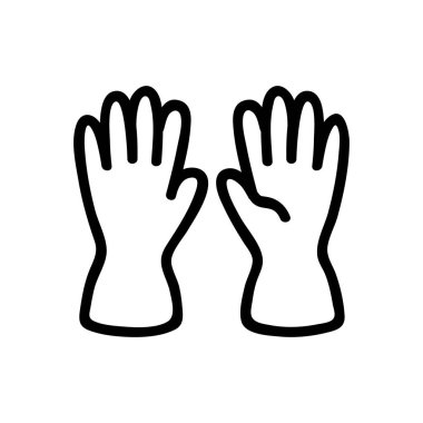 Koruyucu eldiven ikon vektörü. Koruyucu eldiven işareti. izole edilmiş sınır sembolü çizimi