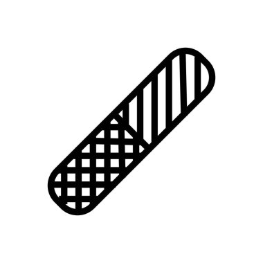 Plastik çift taraflı tırnak törpüsü ikon vektörü. Plastik çift taraflı tırnak törpüsü. izole edilmiş sınır sembolü çizimi