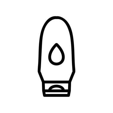 Erotik kayganlaştırıcı ikon vektörü. Erotik kayganlaştırıcı işareti. izole edilmiş sınır sembolü çizimi