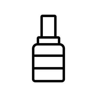 Çizgili yağ şişesi ikon vektörü. Çizgili yağ şişesi tabelası. izole edilmiş sınır sembolü çizimi