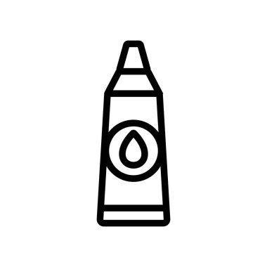 Kayganlaştırıcı krem ikon vektörü. Kayganlaştırıcı krem. izole edilmiş sınır sembolü çizimi