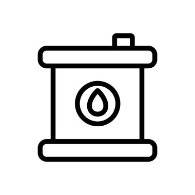 Konserve ikon vektöründeki kimyasal yağ. Kimyasal yağlar imzalayabilir. izole edilmiş sınır sembolü çizimi