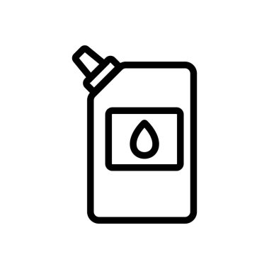 kayganlaştırıcı ikon vektörü. Kayganlaştırıcı ambalajı. izole edilmiş sınır sembolü çizimi