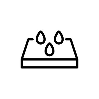 Su geçirmez malzeme ikon vektörü. Su geçirmez tabela. izole edilmiş sınır sembolü çizimi