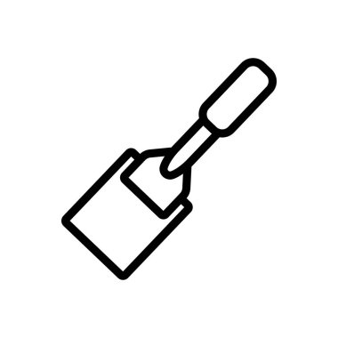 Büyük bıçak kesici ikon vektörü. Büyük bıçak kesicisi işareti. izole edilmiş sınır sembolü çizimi