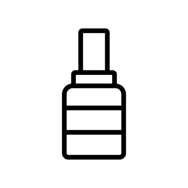 Gestreepte Vet Fles Pictogram Vector Gestreepte Vetfles Bord Geïsoleerde Contoursymbool — Stockvector