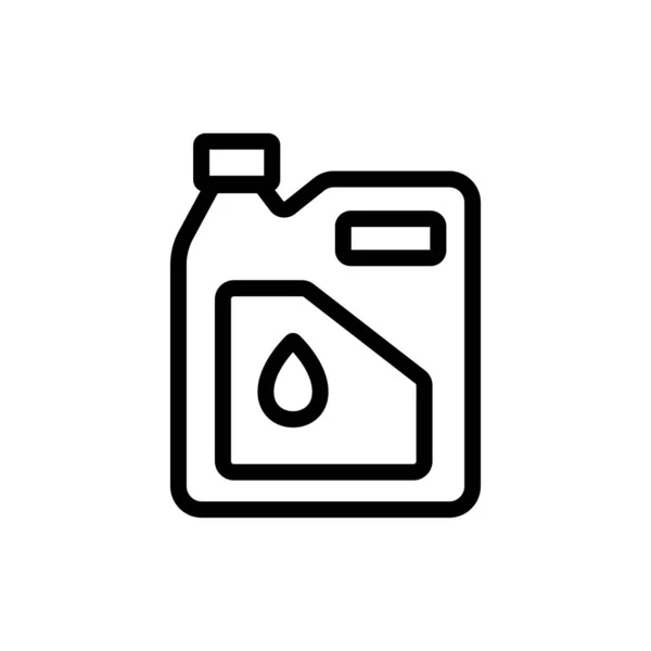 罐体图标矢量中的燃料润滑剂 燃料润滑剂在罐体标志 孤立等高线符号图解 — 图库矢量图片