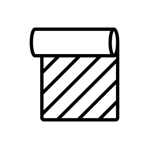 Rolka Wektora Ikony Linoleum Rolka Znaku Linoleum Odizolowany Symbol Konturu — Wektor stockowy