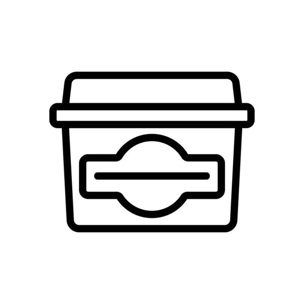 Vektor Ikon Kuchyňského Koše Kuchyňský Koš Izolovaný Symbol Obrysu Ilustrace — Stockový vektor