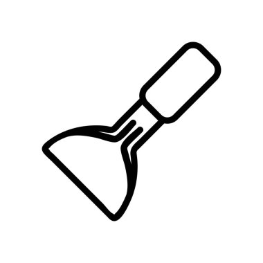 aygıt spatula simge vektörü. Cihaz spatula işareti. izole edilmiş sınır sembolü çizimi