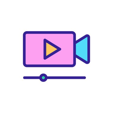 Video oyunu simgesi vektörü. Video oyunu simgesi işareti. renk sembolü çizimi