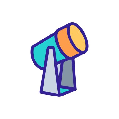 Tüm yönlerde döndürme spot ışığı ikon vektör ana hatları çizim