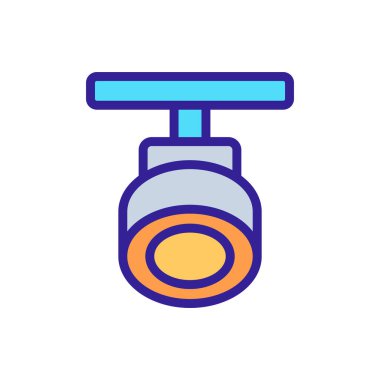 Tiyatro ışığı ikon vektörü. Tiyatro ışığı tabelası. renk sembolü çizimi