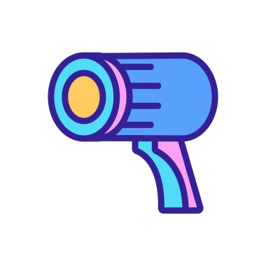 Projektör ikon vektörünü yuvarla. Projektör ışığı işareti. renk sembolü çizimi