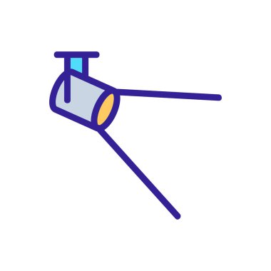 Işık projektörü ikon vektör illüstrasyonu yayar