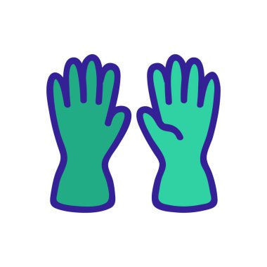 Koruyucu eldiven ikon vektörü. Koruyucu eldiven işareti. renk sembolü çizimi