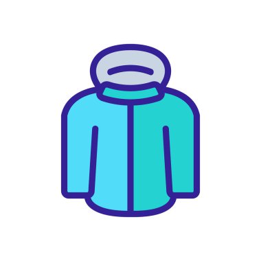 kayakçı ceketi ikon vektörü. kayakçı ceketi tabelası. renk sembolü çizimi