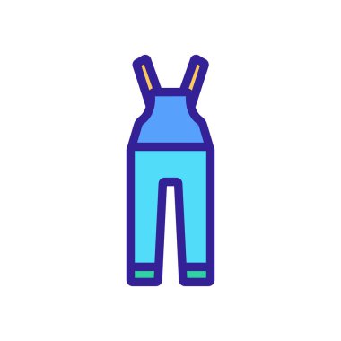 Koruma ikonu vektörü için uzun tulum. Koruma işareti için uzun tulum. renk sembolü çizimi