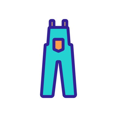 İş kıyafetleri ikon vektörü. İş kıyafetleri tabelası. renk sembolü çizimi