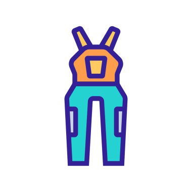 Güvenli iş giysisi ikon vektörü. Güvenli giysi tabelası. renk sembolü çizimi