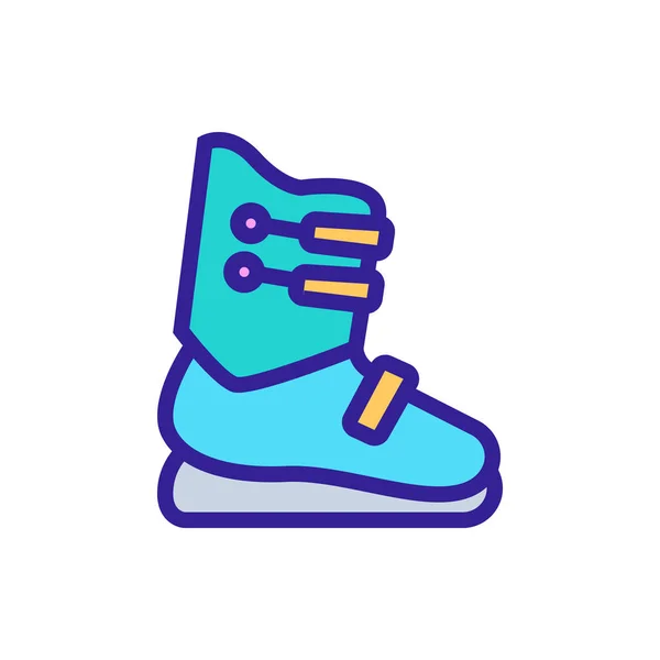 Специальный Вектор Иконок Лыжной Обуви Специальный Знак Лыжной Обуви Цветные — стоковый вектор
