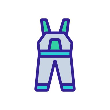 Kolsuz tulum ikon vektörü. Kolsuz tulum tabelası. renk sembolü çizimi