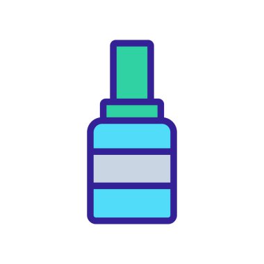 Çizgili yağ şişesi ikon vektörü. Çizgili yağ şişesi tabelası. renk sembolü çizimi