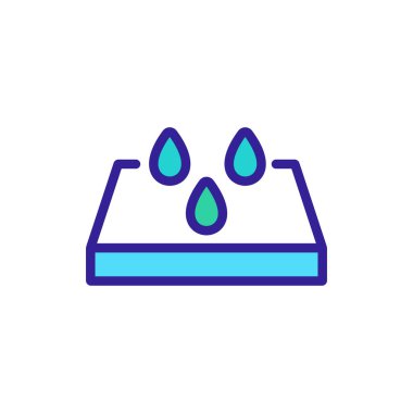 Beton levhalar yan görünüm ikon vektörü. Beton levhalar yan görünüş işareti. renk sembolü çizimi