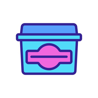 Mutfak sepeti ikon vektörü. Mutfak sepeti tabelası. renk sembolü çizimi