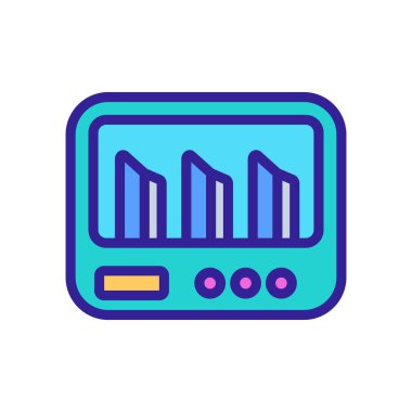 Bulaşık makinesi kontrol paneli ikon vektörü. Bulaşık makinesi kontrol paneli işareti. renk sembolü çizimi