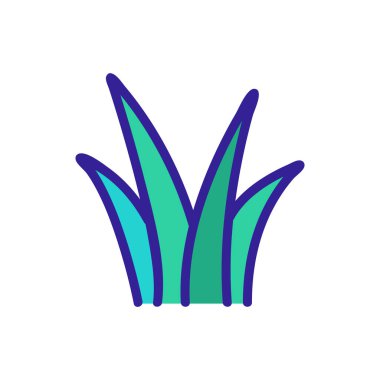 aloe vera bitki ikonu vektörü. aloe vera bitkisi işareti. renk sembolü çizimi