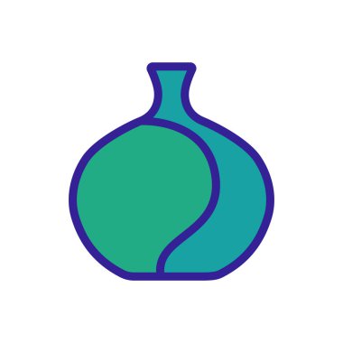 yüksek kapasiteli vazo ikonu vektörü. Yüksek kapasiteli vazo işareti. renk sembolü çizimi
