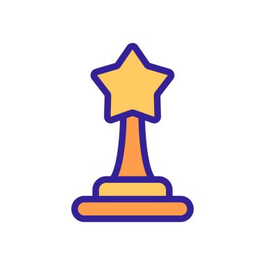 Yıldız simgesi vektörlü kadeh. Yıldızlı kadehler. renk sembolü çizimi