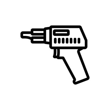 Titreşim elektrik lehim simgesi vektörü. Titreşim elektrik lehimleme işareti. izole edilmiş sınır sembolü çizimi