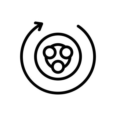 El masajcıları vücut ikonu vektörü için dairesel heykeltraş. El masajcıları vücut işareti için dairesel heykeltraş. izole edilmiş sınır sembolü çizimi