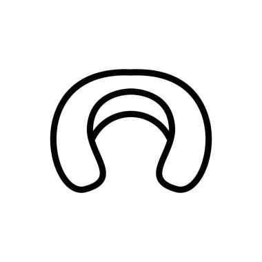 Şişirilebilir masaj yastık ikonu vektörü. Masaj şişirilebilir yastık işareti. izole edilmiş sınır sembolü çizimi