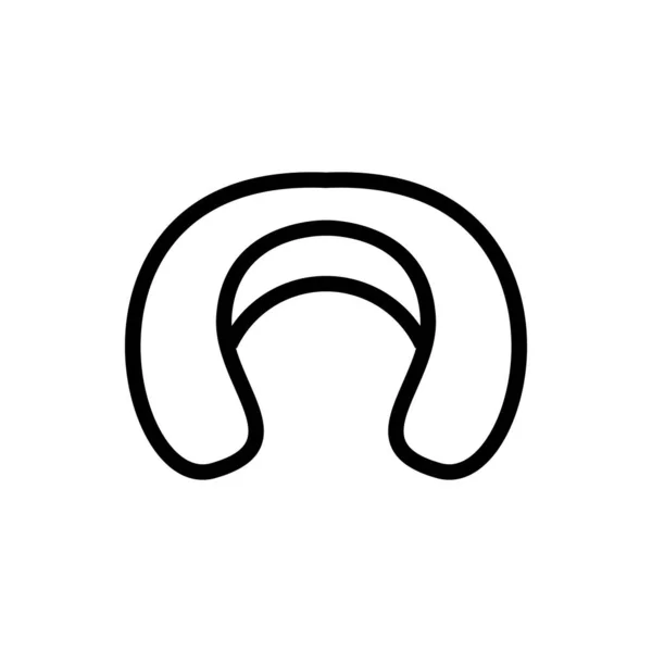 Vektor Ikony Nafukovacího Polštáře Znamení Nafukovacího Polštáře Izolovaný Symbol Obrysu — Stockový vektor