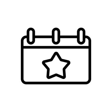 Takvim simgesi vektöründe seçim günü. Takvimdeki seçim günü. izole edilmiş sınır sembolü çizimi