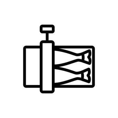 Balık kesme ikonu vektörü. Balık kesme işareti. izole edilmiş sınır sembolü çizimi