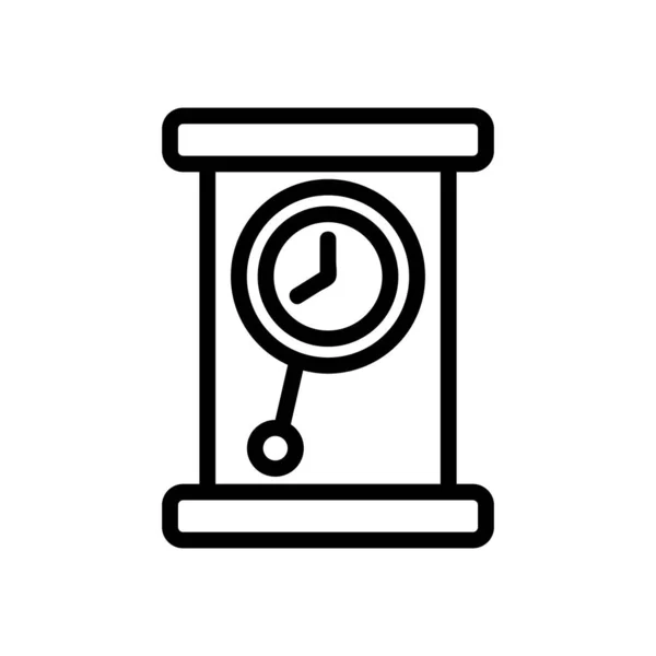 Vetor Ícone Relógio Pêndulo Clássico Portátil Sinal Relógio Pêndulo Clássico — Vetor de Stock