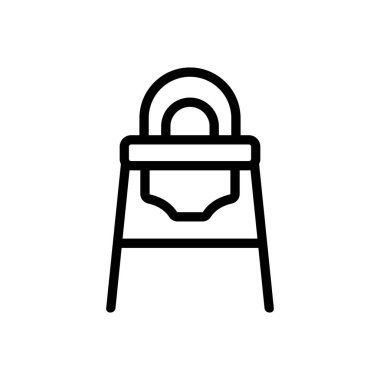 Dönüştürücü beslenme koltuğu ve yuvarlak bir ikon vektörü. Dönüştürücü sandalye ve yuvarlak arka tabela. izole edilmiş sınır sembolü çizimi