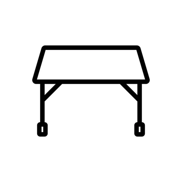 Ξύλινο Τραπέζι Στον Κήπο Πάνω Όψη Διάνυσμα Εικονίδιο Ξύλινη Πινακίδα — Διανυσματικό Αρχείο